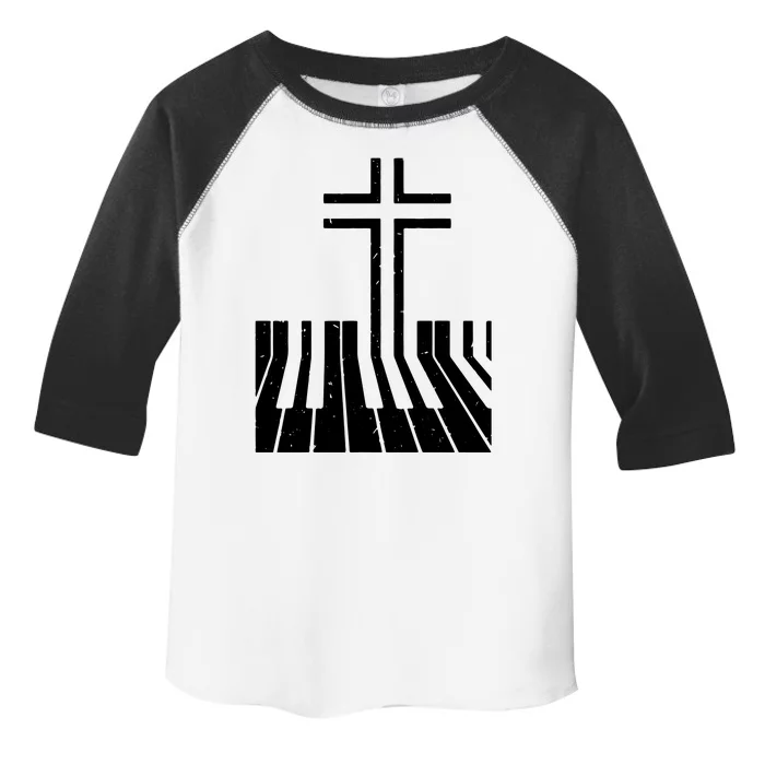 Christian Piano Player Gift Design Piano Teacher Keyboard Toddler Fine Jersey T-Shirt