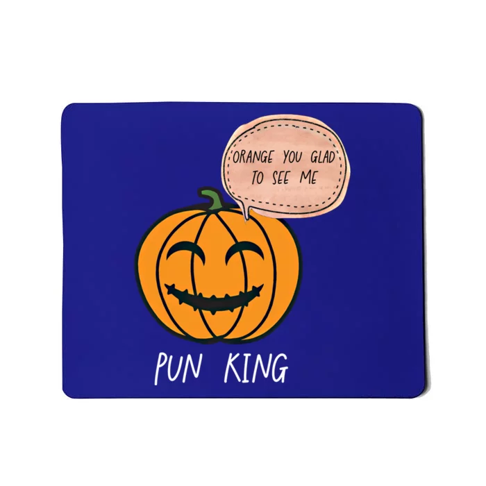 Carved Pumpkin Pun King Funny Halloween Pun Joke Dad Joke Gift Mousepad