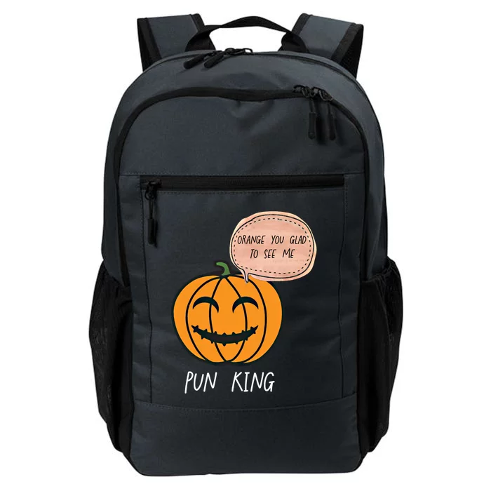 Carved Pumpkin Pun King Funny Halloween Pun Joke Dad Joke Gift Daily Commute Backpack