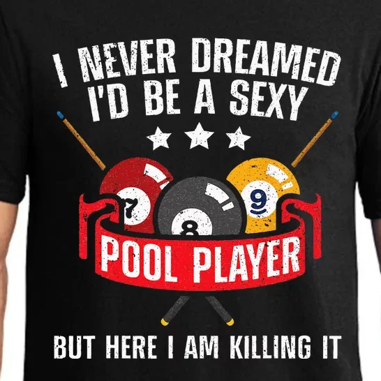 Cool Pool Player Design For Men Women Pool Billiards Player Pajama Set