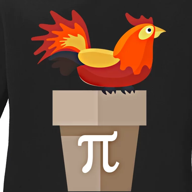 Chicken Pot Pie Funny Pi Day Hilarious Math Geek Algebra Meaningful Gift Ladies Long Sleeve Shirt