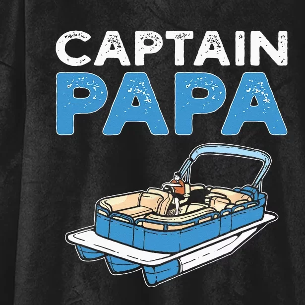 Captain Papa. Pontoon Boat Captain Hooded Wearable Blanket