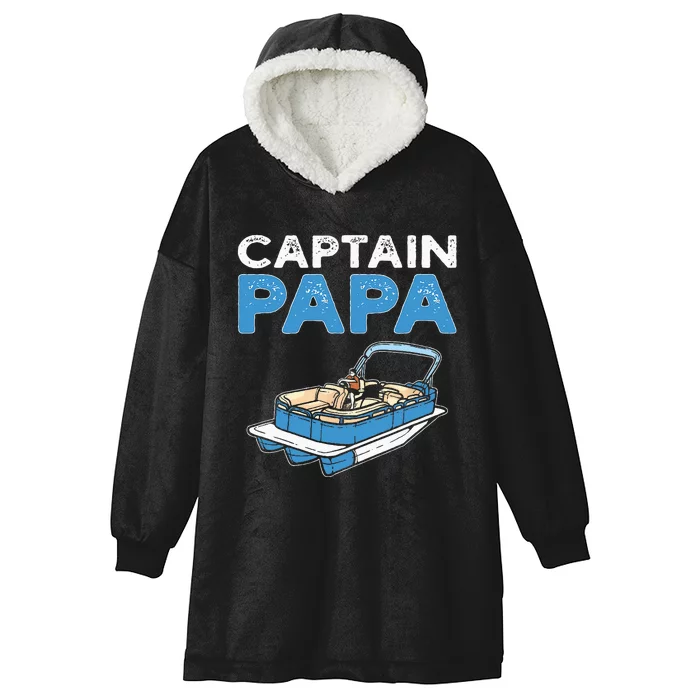 Captain Papa. Pontoon Boat Captain Hooded Wearable Blanket