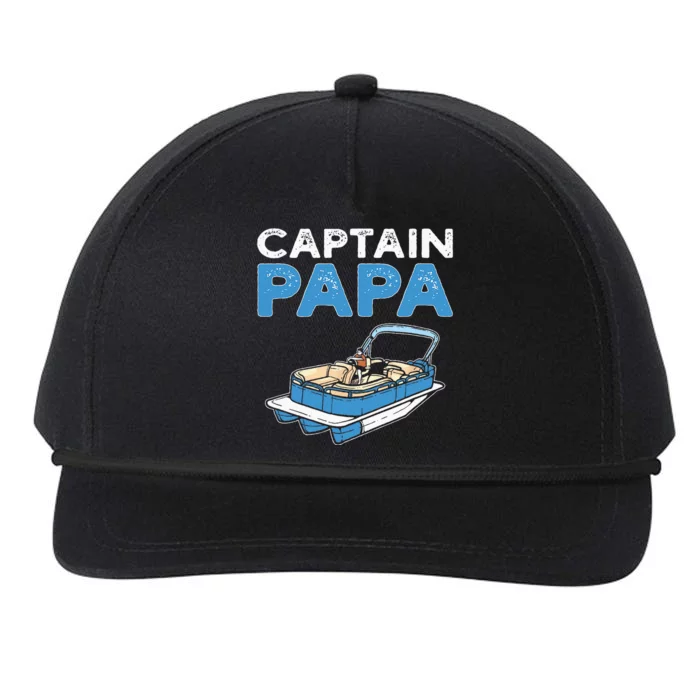 Captain Papa. Pontoon Boat Captain Snapback Five-Panel Rope Hat