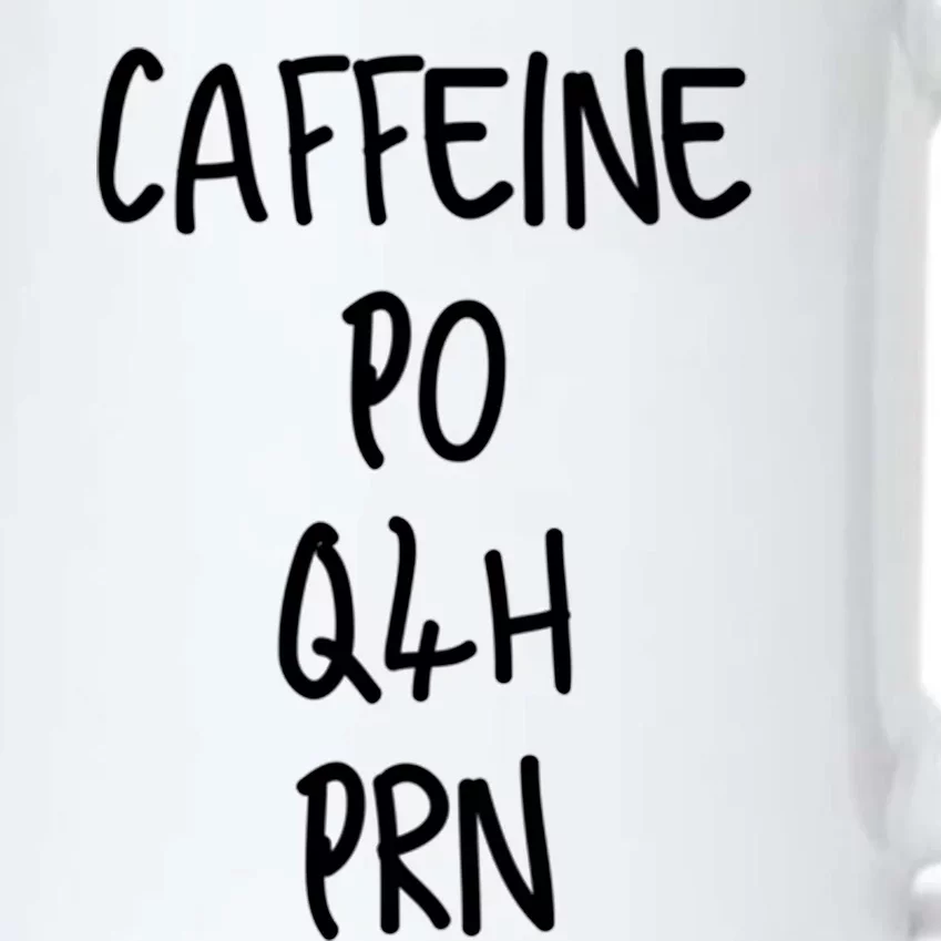 Caffeine Prescription Po Q4h Prn Medical Profession Gift Black Color Changing Mug