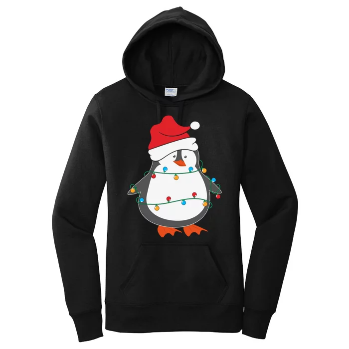 Cute Penguin Pajama Christmas Family Matching Women's Pullover Hoodie