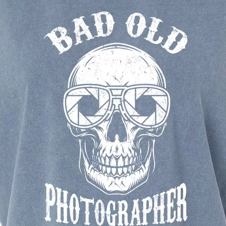 Camera Photographer Photography Bad Old Photographer Gift Garment-Dyed Women's Muscle Tee