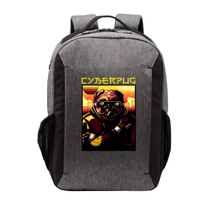 Cyberpug Parody Pug Dog Cyber Punk Vector Backpack