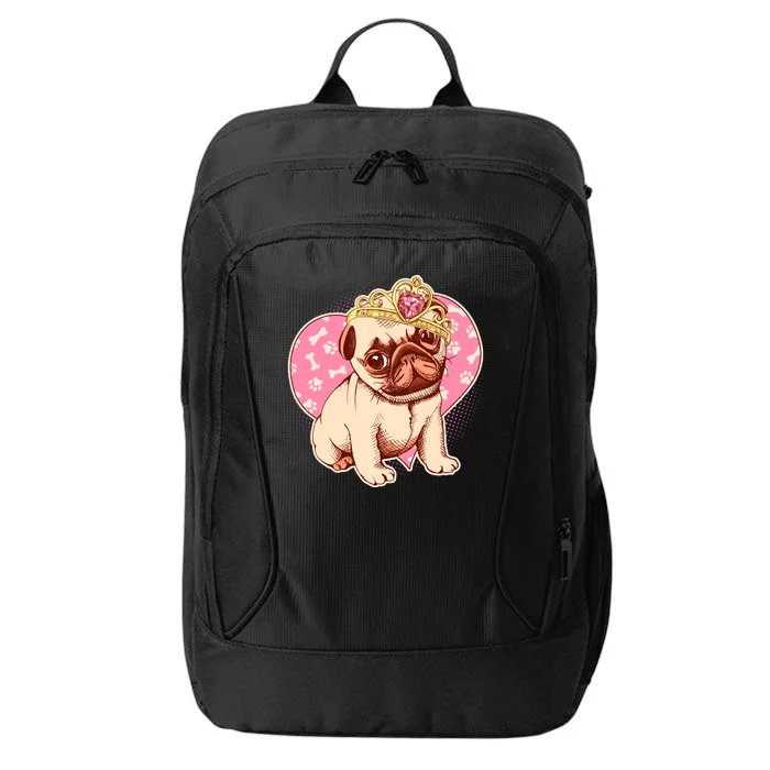 Cute Princess Pug Dog City Backpack