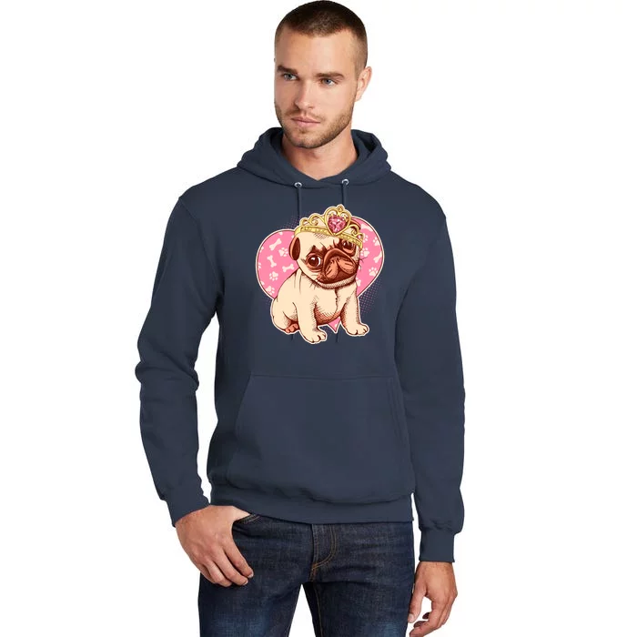 Cute Princess Pug Dog Tall Hoodie