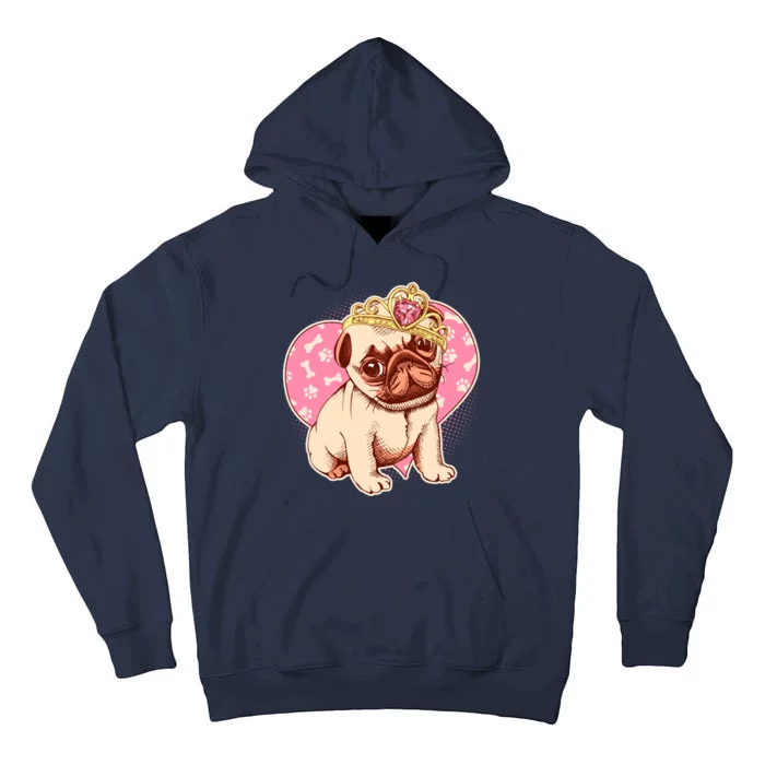 Cute Princess Pug Dog Tall Hoodie