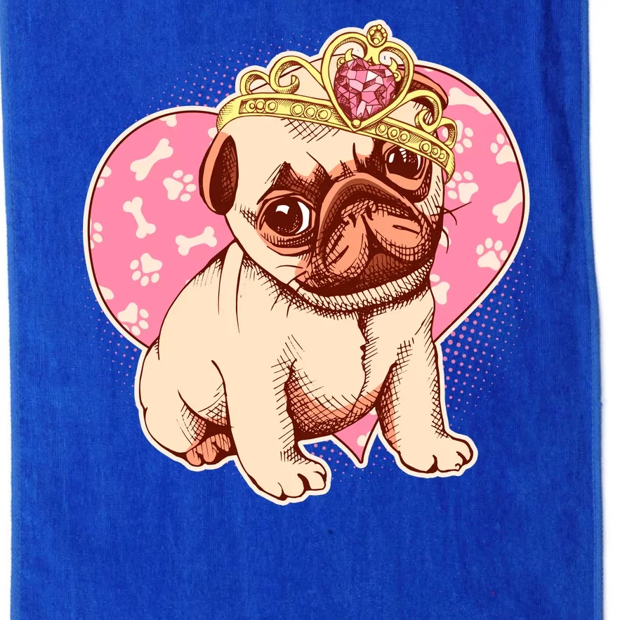 Cute Princess Pug Dog Platinum Collection Golf Towel