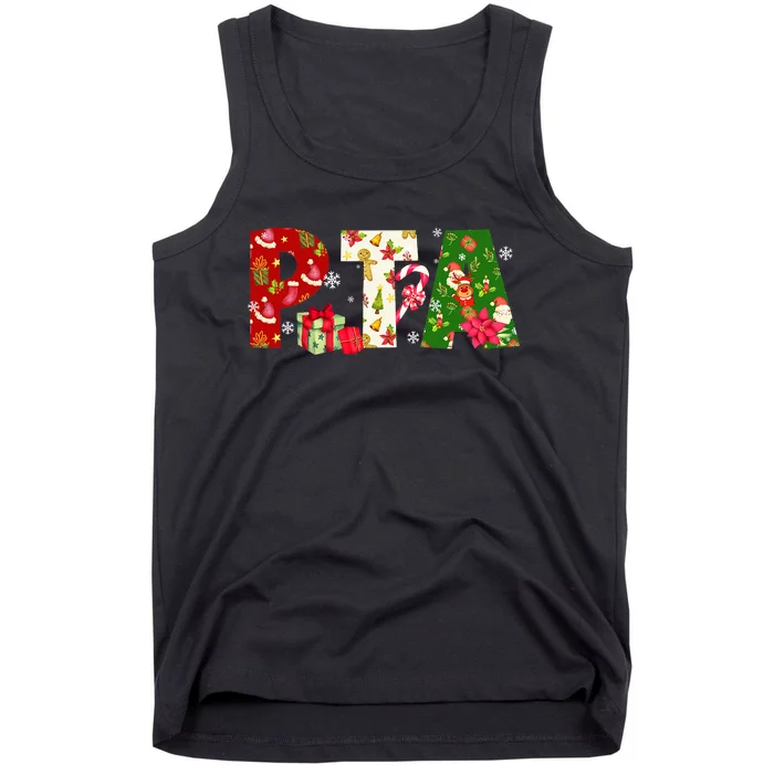 Christmas PTA Physical Therapy Assistant Therapist Xmas Tank Top