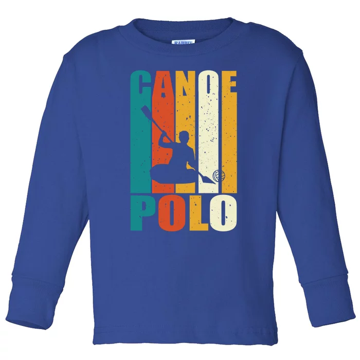 Canoe Polo Player Retro Outfit Love Water Sports Gift Toddler Long Sleeve Shirt