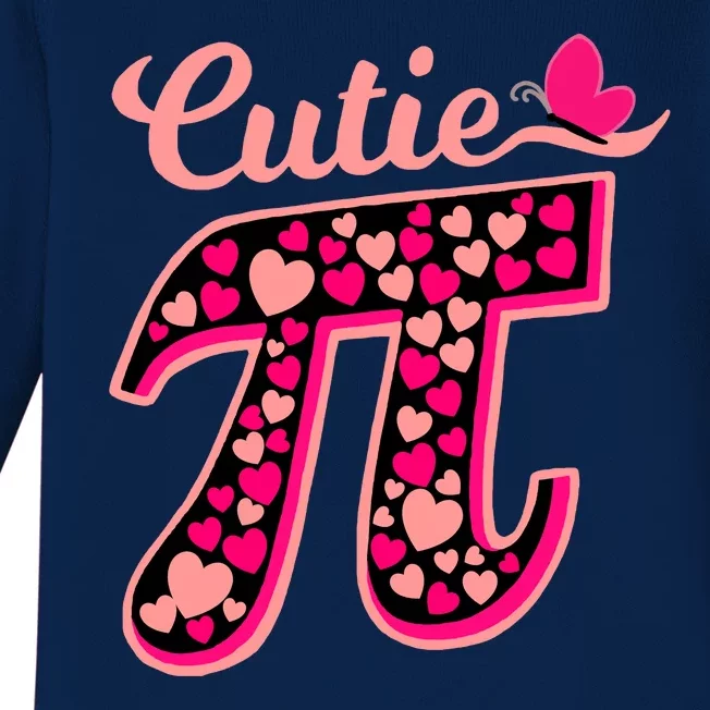 Cutie Pie Pie Day Shirt Butterfly And Hearts Baby Long Sleeve Bodysuit