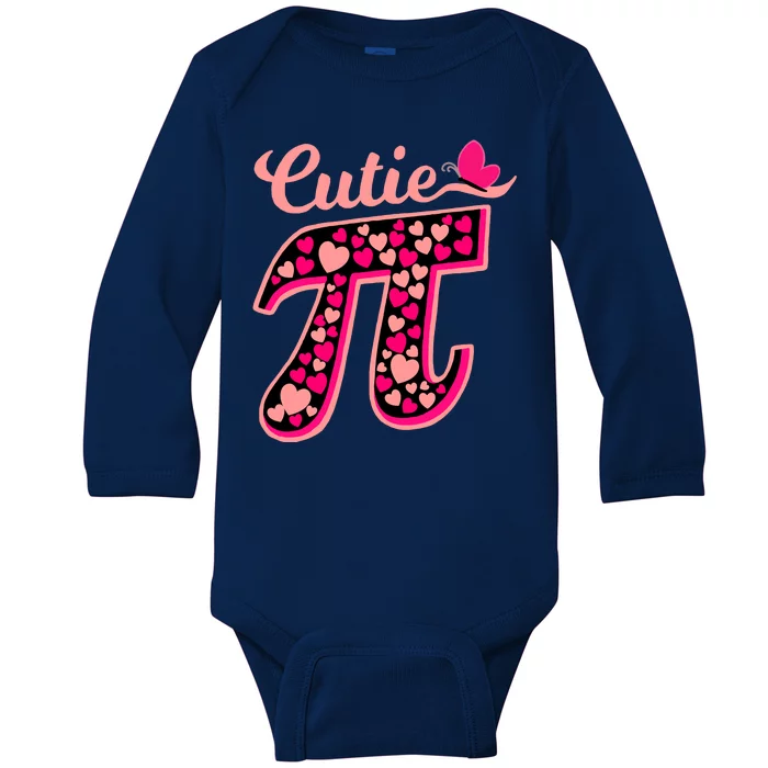 Cutie Pie Pie Day Shirt Butterfly And Hearts Baby Long Sleeve Bodysuit