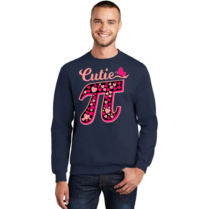 Cutie Pie Pie Day Shirt Butterfly And Hearts Tall Sweatshirt