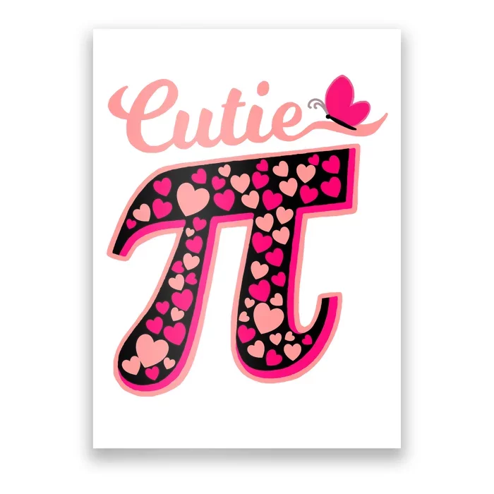 Cutie Pie Pie Day Shirt Butterfly And Hearts Poster