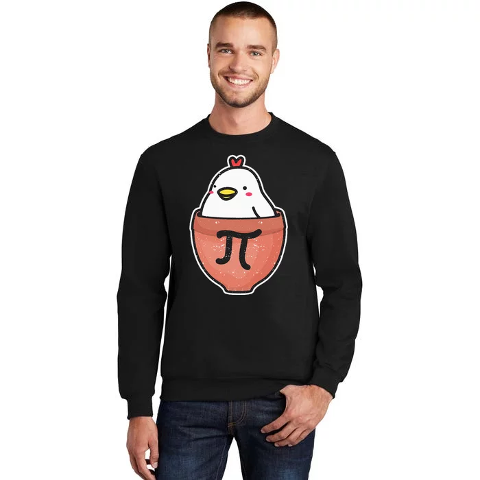 Chicken Pot Pi Day Funny Math Teacher Mathematics Lover Tall Sweatshirt