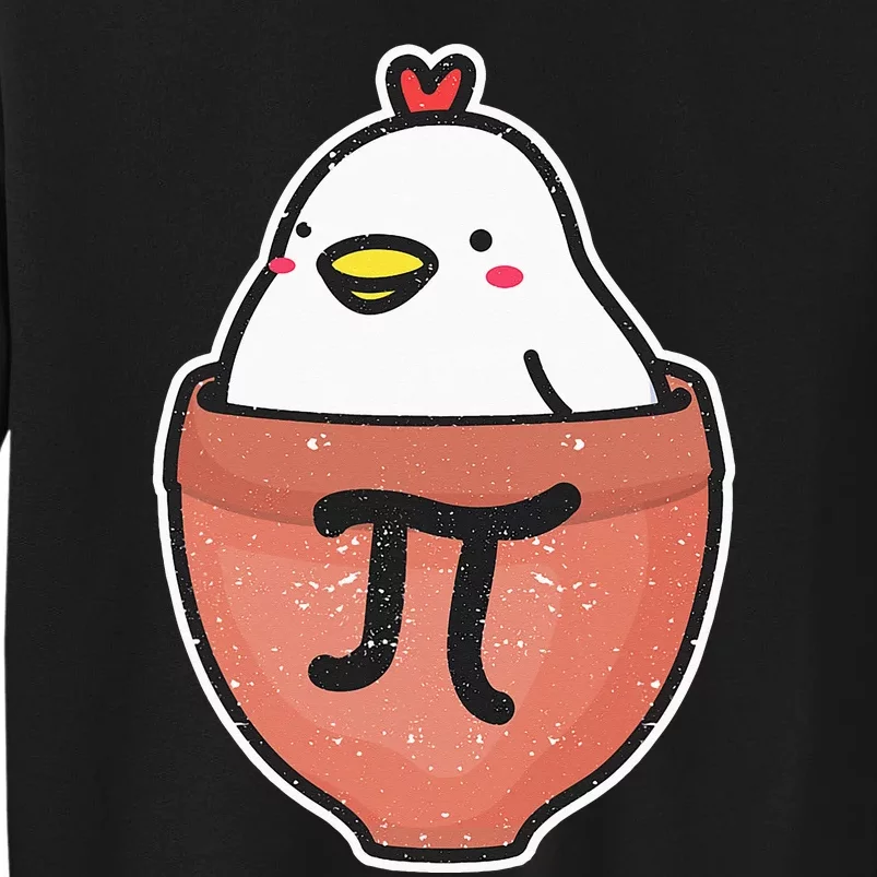 Chicken Pot Pi Day Funny Math Teacher Mathematics Lover Tall Sweatshirt