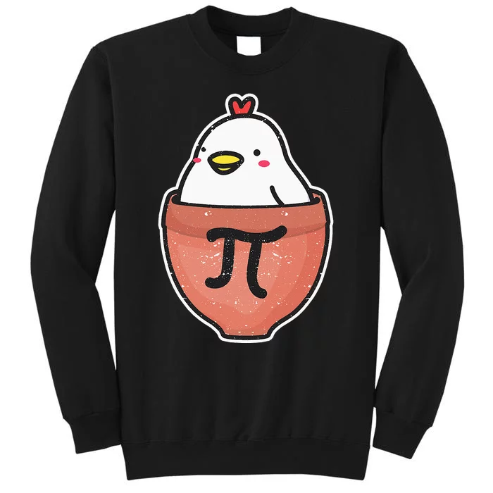 Chicken Pot Pi Day Funny Math Teacher Mathematics Lover Tall Sweatshirt