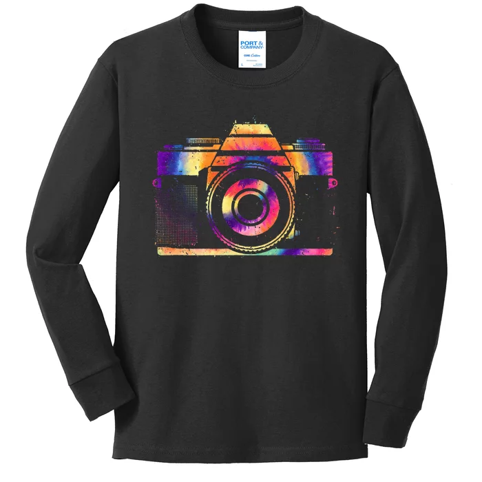 Camera Photographer Photographers Photography Creative Gift Kids Long Sleeve Shirt