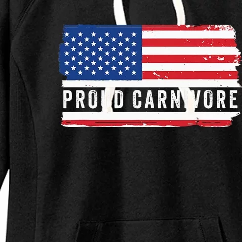 Carnivore Protein Pride Usa Us Flag Diet Meat Eater Keto Women's Fleece Hoodie