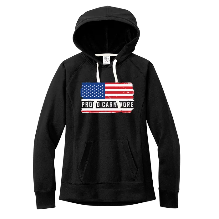 Carnivore Protein Pride Usa Us Flag Diet Meat Eater Keto Women's Fleece Hoodie