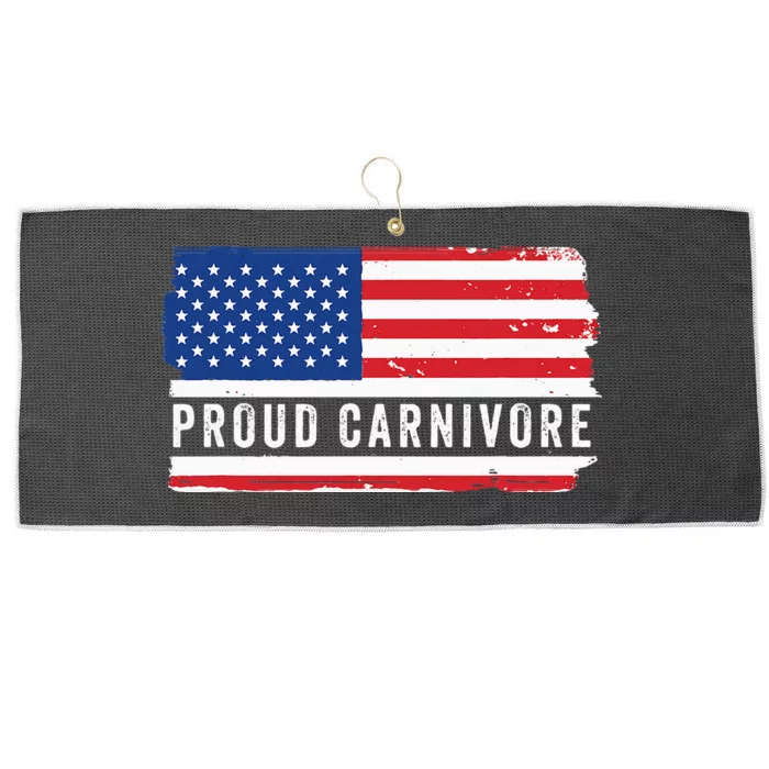 Carnivore Protein Pride Usa Us Flag Diet Meat Eater Keto Large Microfiber Waffle Golf Towel