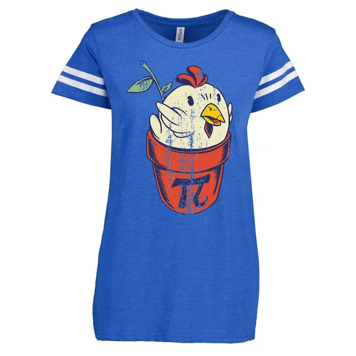 Chicken Pot PI Day Math Funny Teacher Enza Ladies Jersey Football T-Shirt