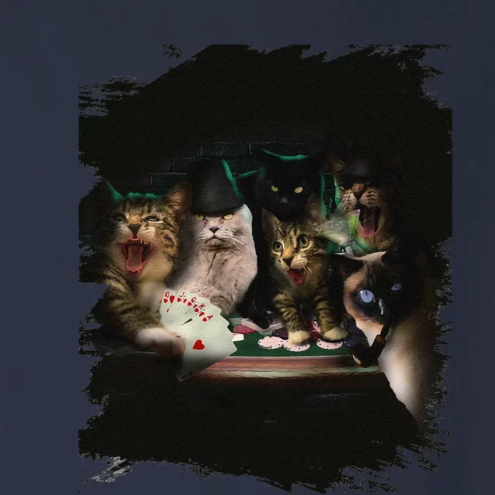 Cats Playing Poker Cat Kitty Cards Player Gambling Funny Toddler Long Sleeve Shirt