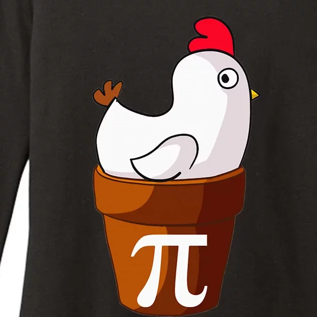 Chicken Pot Pi Funny Pie Day Cartoon Chicken Pot Pi Womens CVC Long Sleeve Shirt