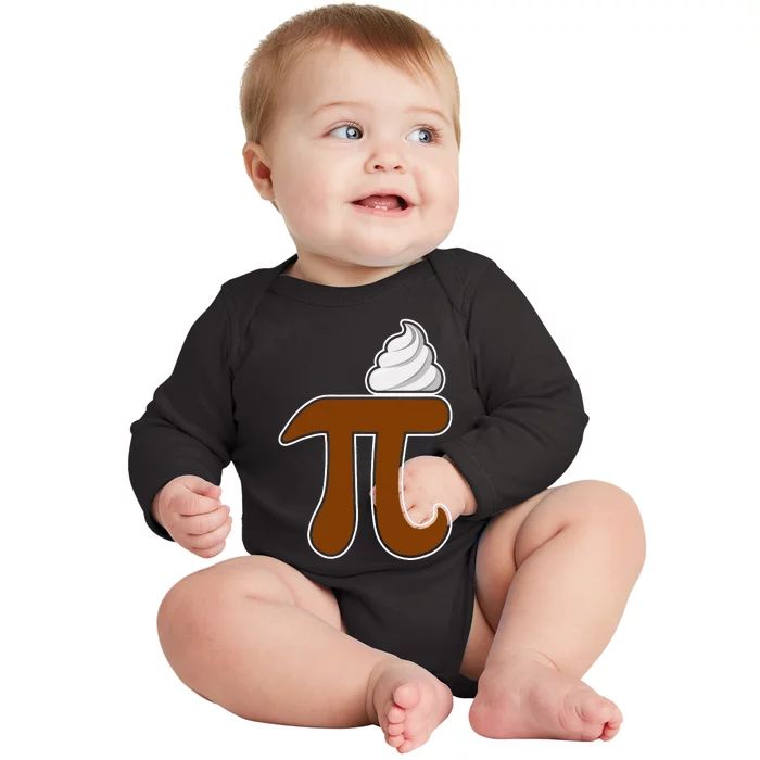 Chocolate Pie Pi Day Apparel Math Nerd funny teacher Baby Long Sleeve Bodysuit