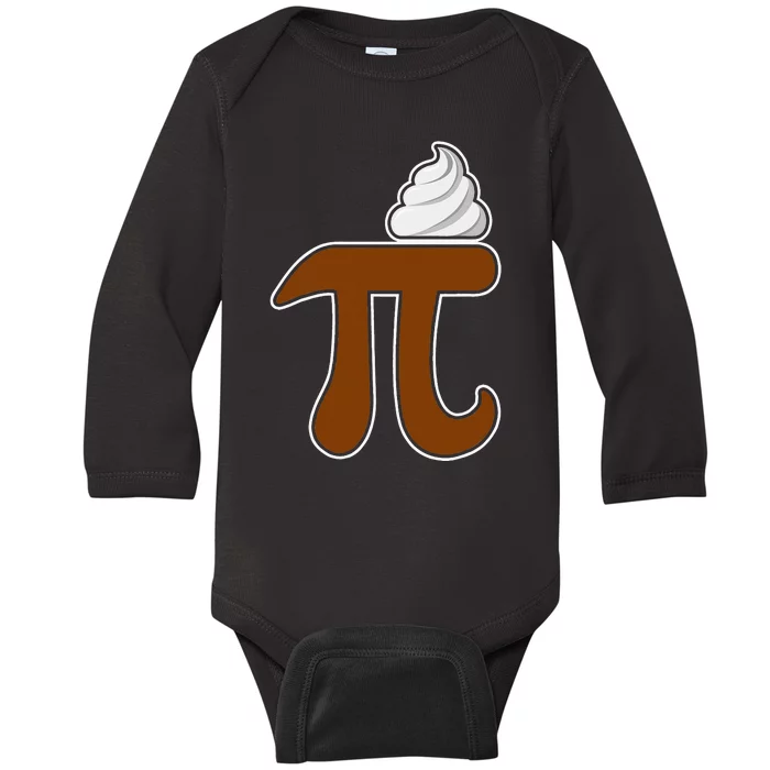 Chocolate Pie Pi Day Apparel Math Nerd funny teacher Baby Long Sleeve Bodysuit