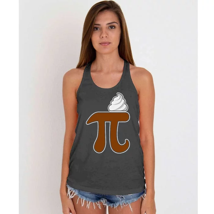 Chocolate Pie Pi Day Apparel Math Nerd funny teacher Women's Knotted Racerback Tank