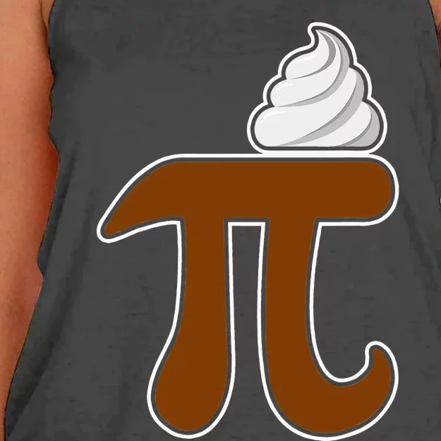 Chocolate Pie Pi Day Apparel Math Nerd funny teacher Women's Knotted Racerback Tank