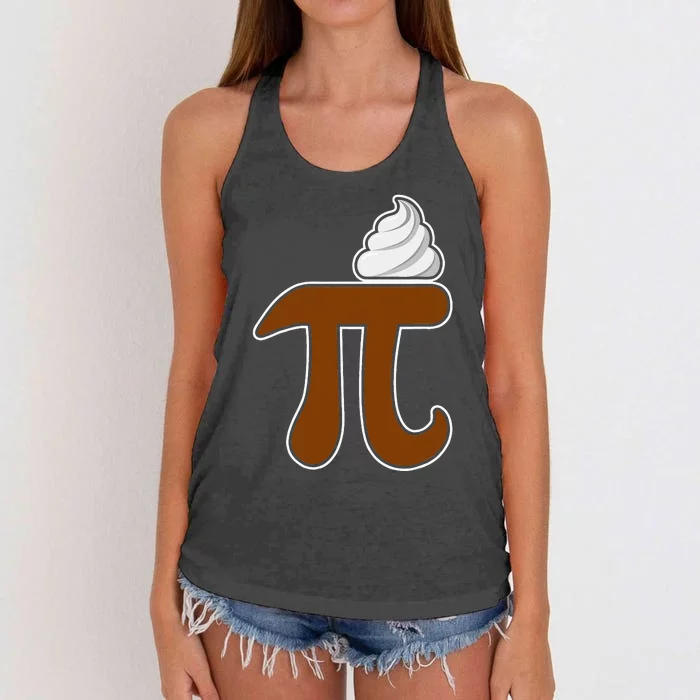 Chocolate Pie Pi Day Apparel Math Nerd funny teacher Women's Knotted Racerback Tank