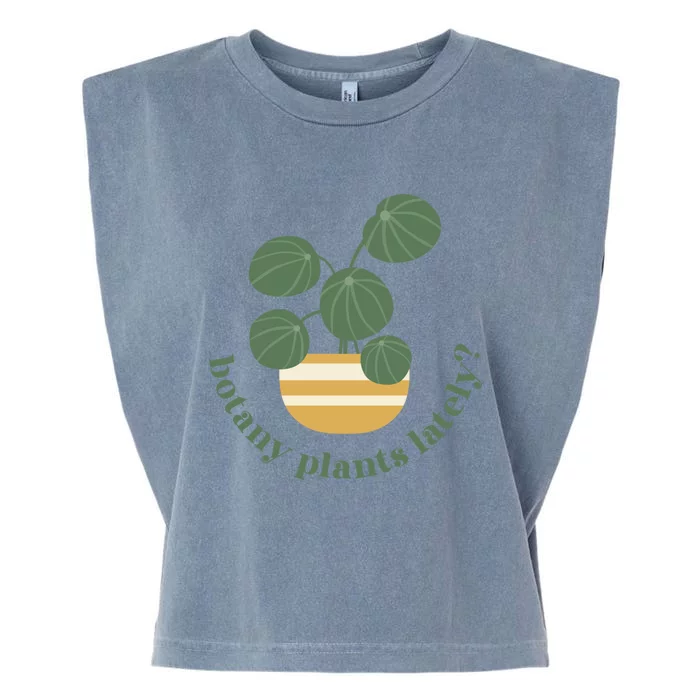 Cute Pilea Paperomiodes House Plant Botany Plants Lately Gift Garment-Dyed Women's Muscle Tee