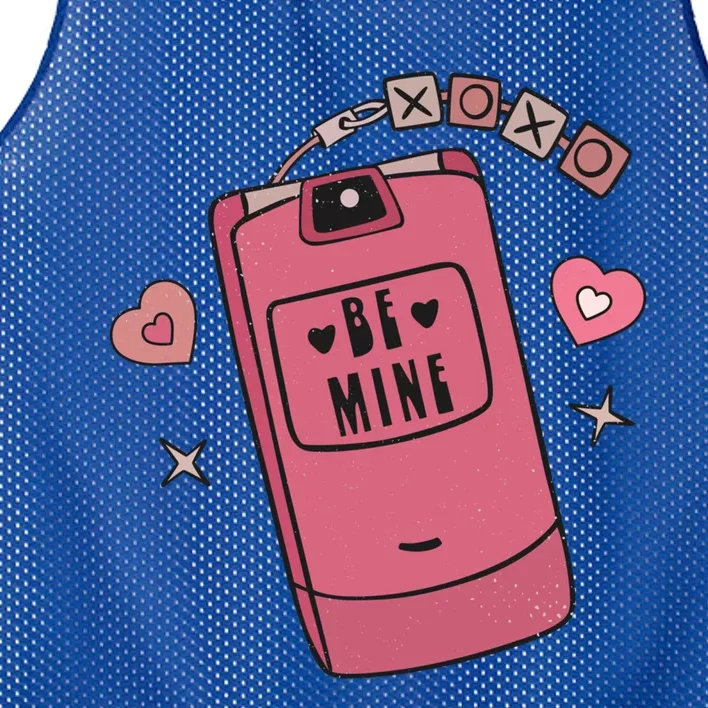 Cute Pink Phone Be Mine Xoxos Happy Valentines Day Gift Mesh Reversible Basketball Jersey Tank