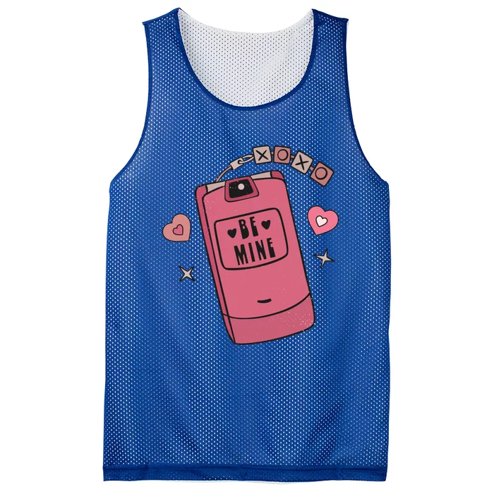 Cute Pink Phone Be Mine Xoxos Happy Valentines Day Gift Mesh Reversible Basketball Jersey Tank