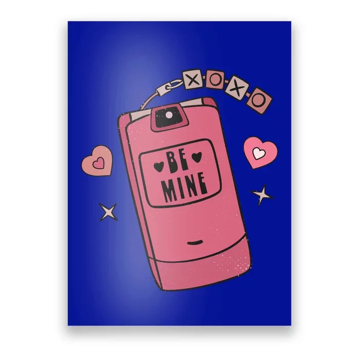 Cute Pink Phone Be Mine Xoxos Happy Valentines Day Gift Poster