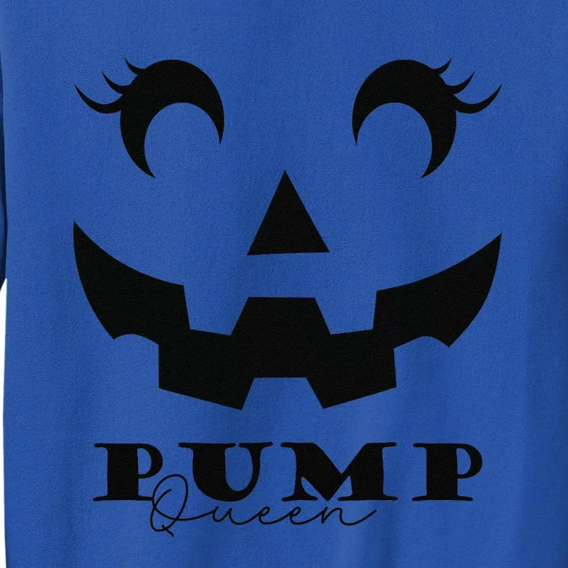 Cute Pumpqueen Pumpkin Face Halloween Costume Sweatshirt