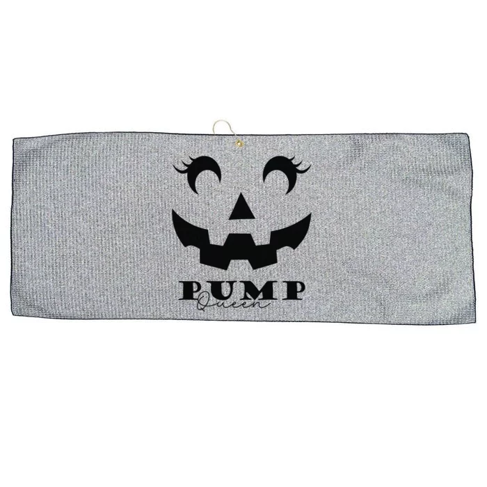 Cute Pumpqueen Pumpkin Face Halloween Costume Large Microfiber Waffle Golf Towel