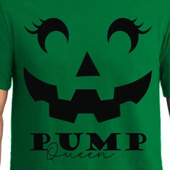 Cute Pumpqueen Pumpkin Face Halloween Costume Pajama Set