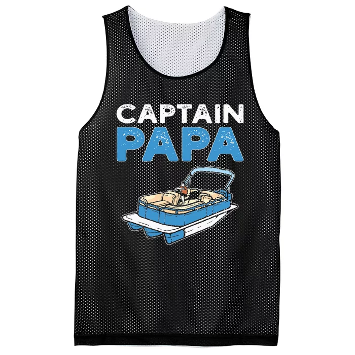 Captain Papa. Pontoon Boat Captain Mesh Reversible Basketball Jersey Tank