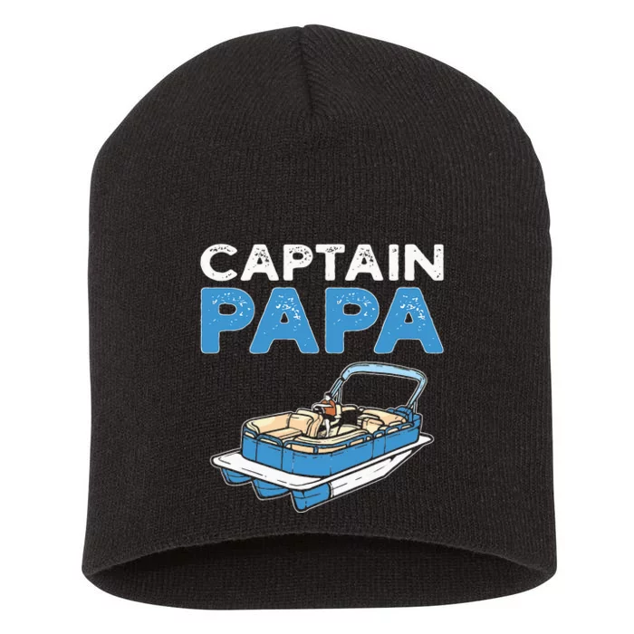 Captain Papa. Pontoon Boat Captain Short Acrylic Beanie