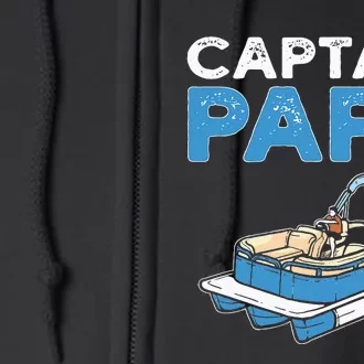 Captain Papa. Pontoon Boat Captain Full Zip Hoodie