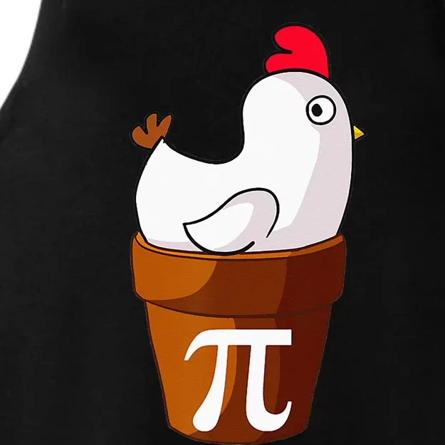 Chicken Pot Pie Funny Math Pun Chicken Pot Pi Ladies Tri-Blend Wicking Tank