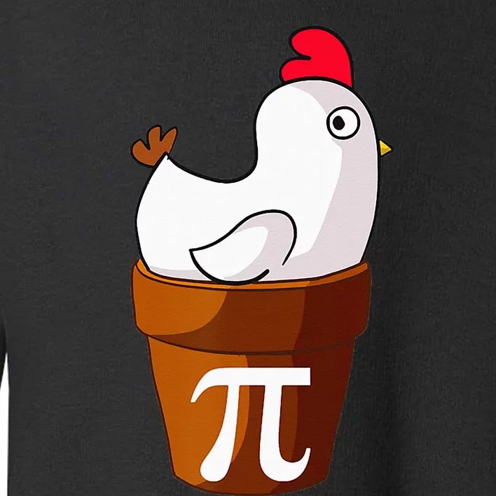 Chicken Pot Pie Funny Math Pun Chicken Pot Pi Toddler Sweatshirt