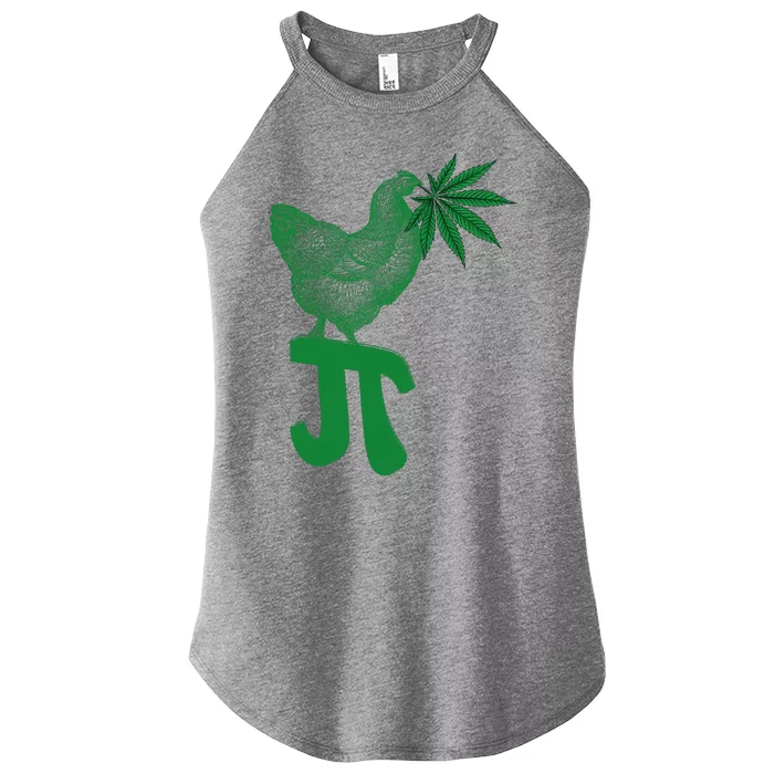 Chicken Pot Pie Pi Day Weed Pun Math Numbers March 3.14 Women’s Perfect Tri Rocker Tank